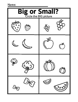 Big And Small Worksheet Digital Worksheets Library