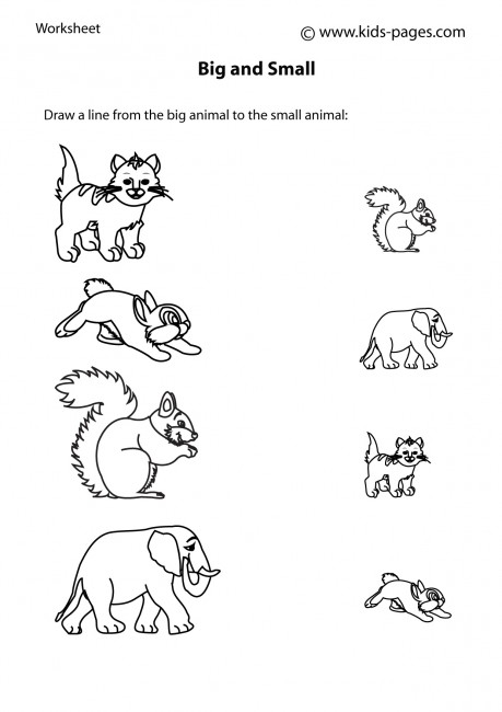 Big And Small Worksheet Digital Worksheets Library