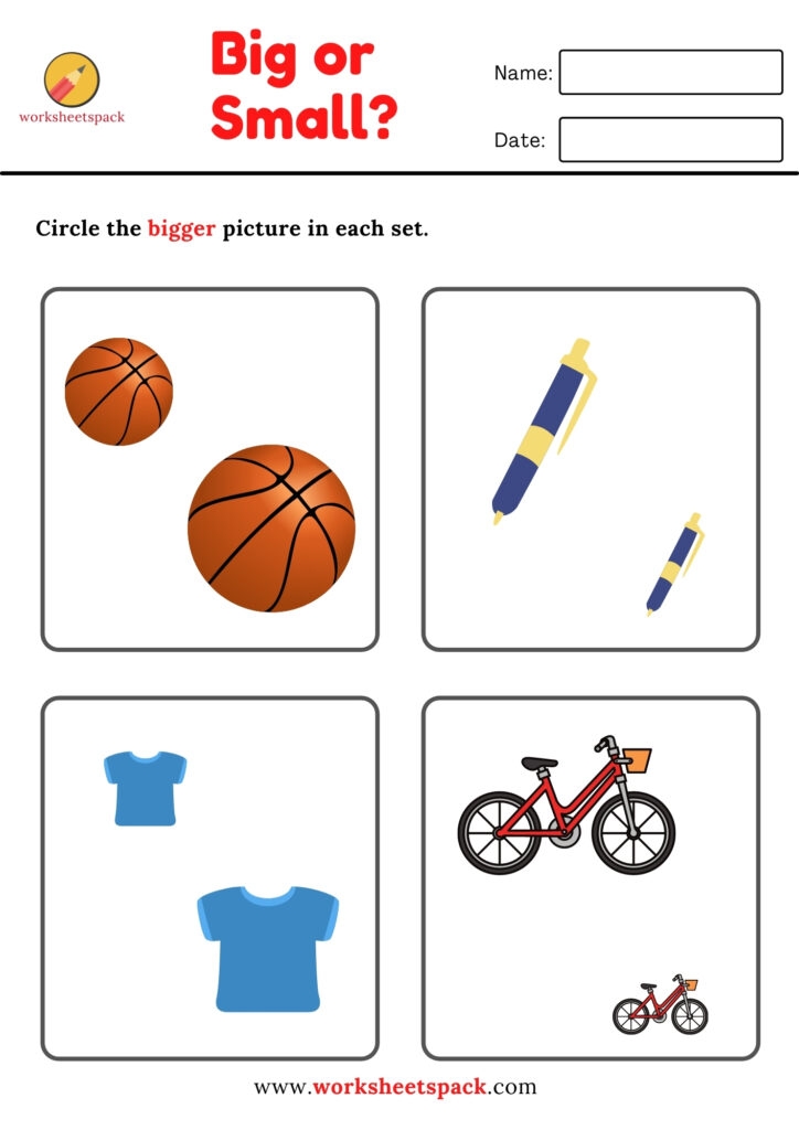 Big And Small Worksheets Worksheetspack Worksheets Library