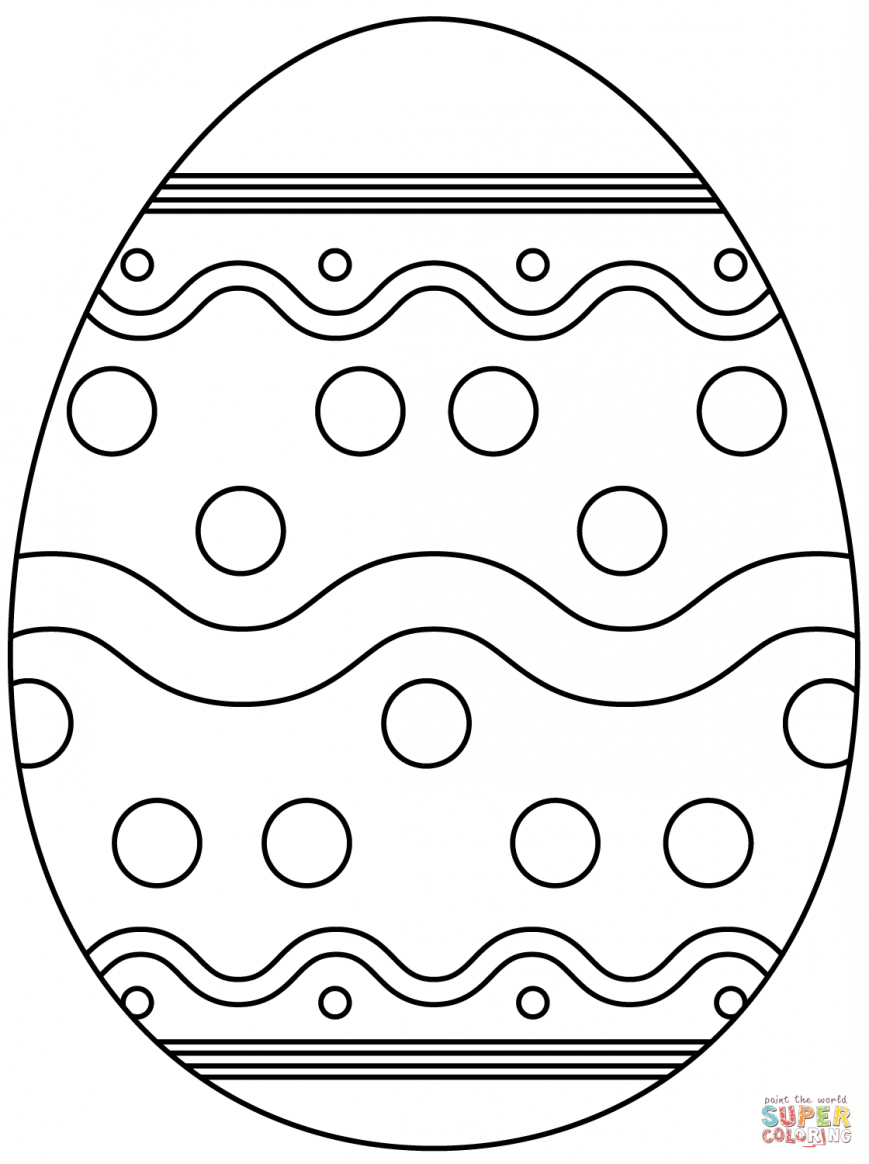 Big Easter Egg Coloring Sheet Coloring Pages