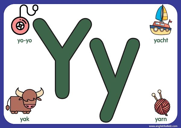Big Printable ABC Letters Letter Y Alphabet Flash Cards Printable 