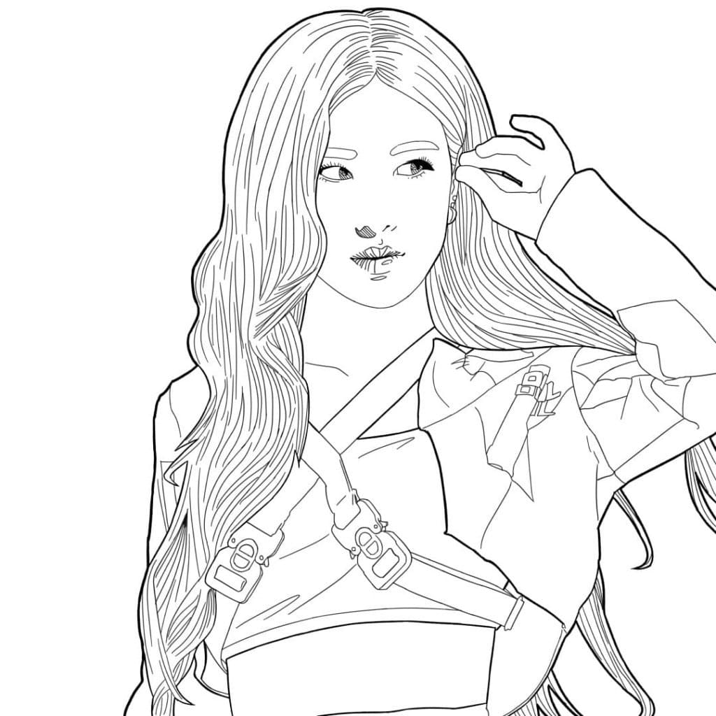 Blackpink Rose Coloring Page Free Printable Coloring Pages For Kids