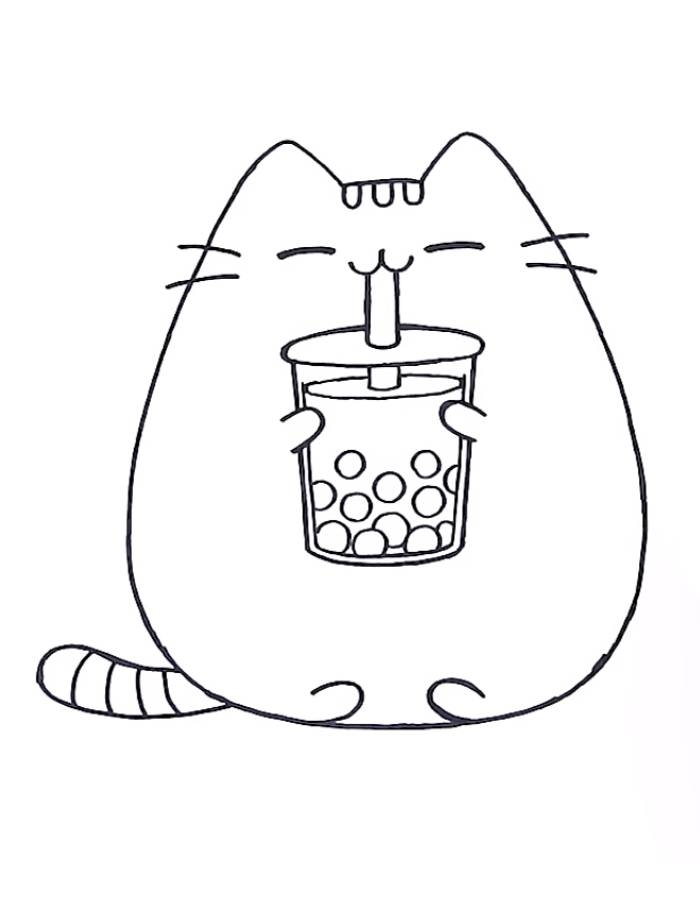 Boba Tea Coloring Pages Free Printable PDF 