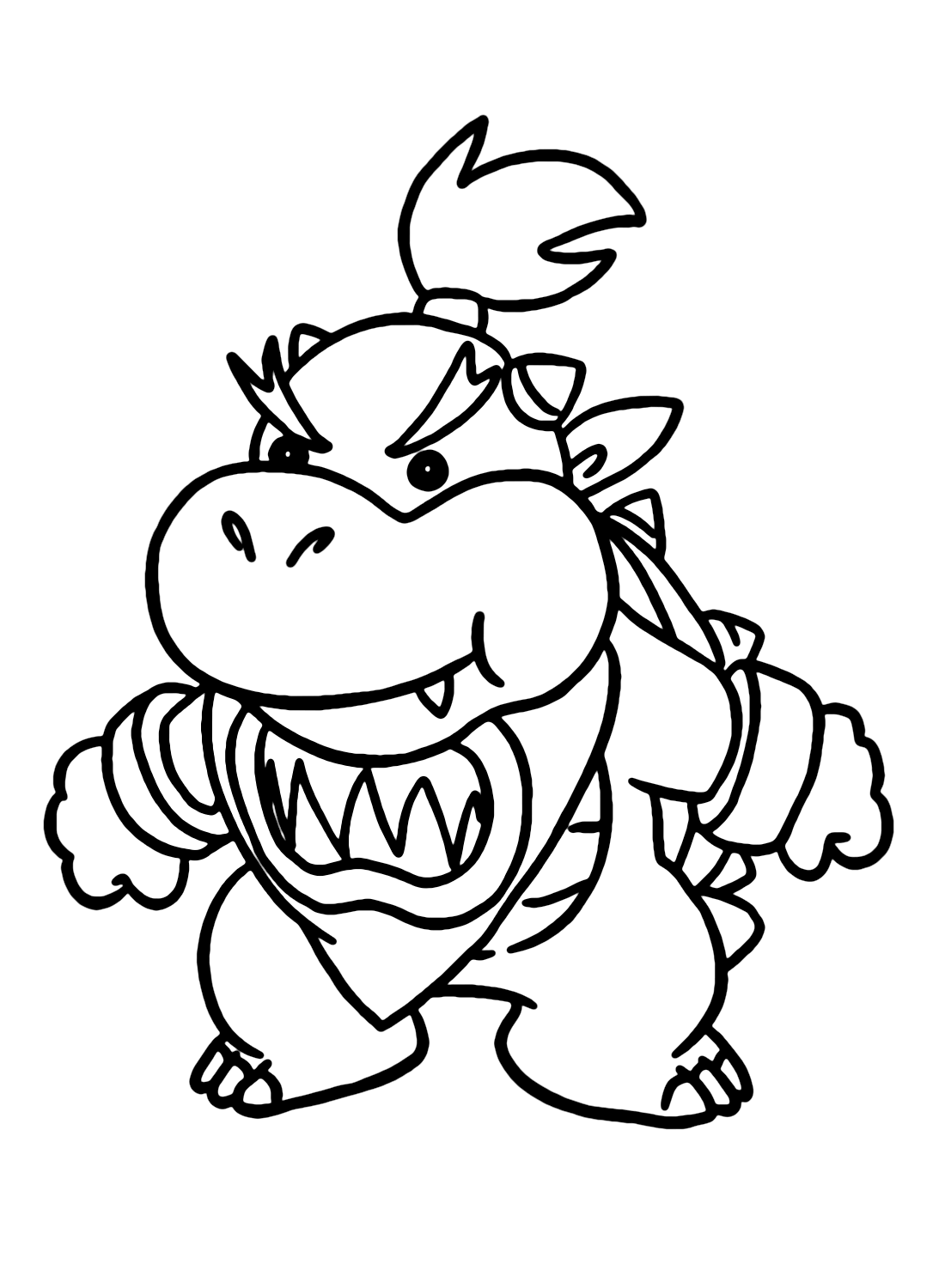 Bowser Junior Coloring Page Free Printable Coloring Pages