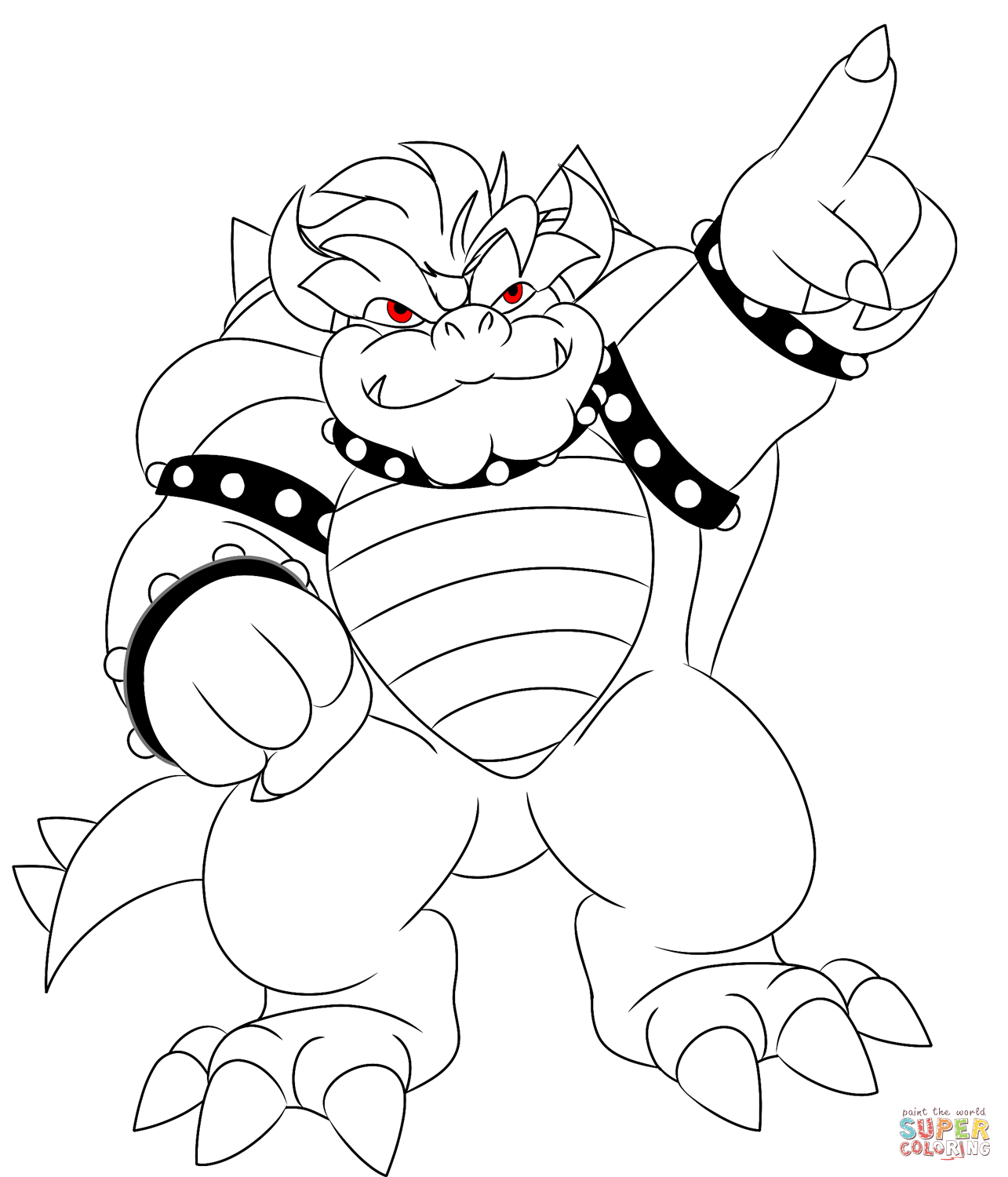 Bowser Mario Coloring Pages Coloring Home