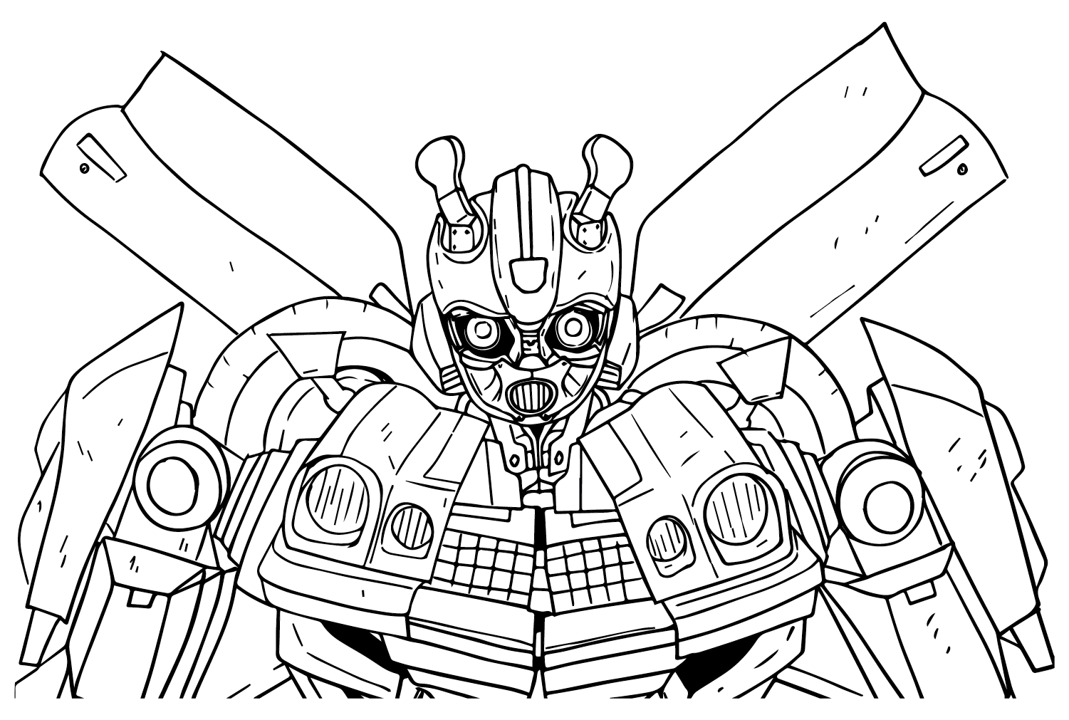 Bumblebee Coloring Pages Transformers Free Printable Coloring Pages