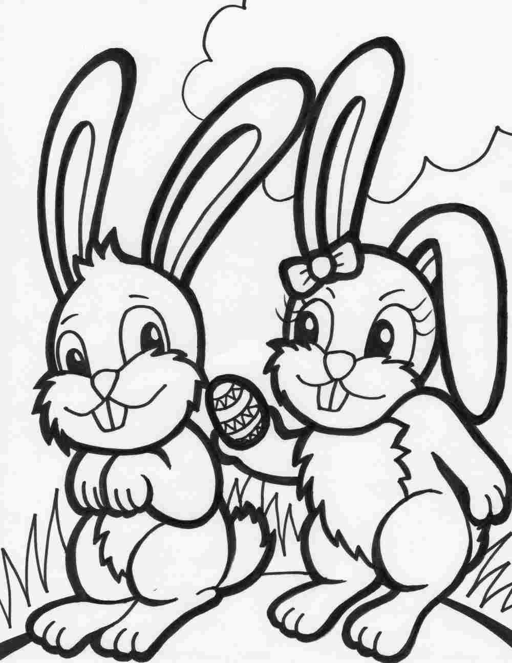 Bunny Coloring Pages For Free Coloring Home