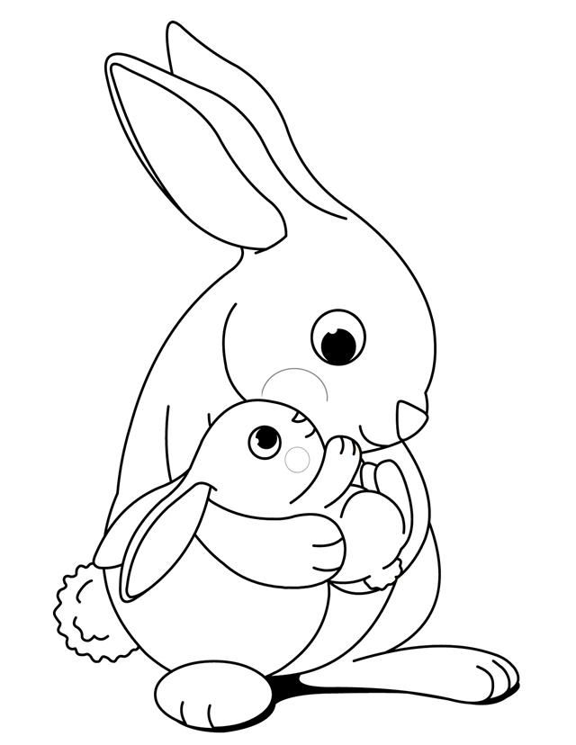 Bunny Coloring Pages Free Printable Coloring Home