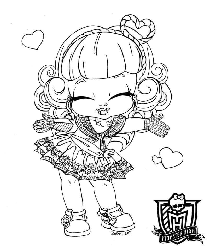 C A Cupid Baby Monster High Coloring Page Free Printable Coloring 