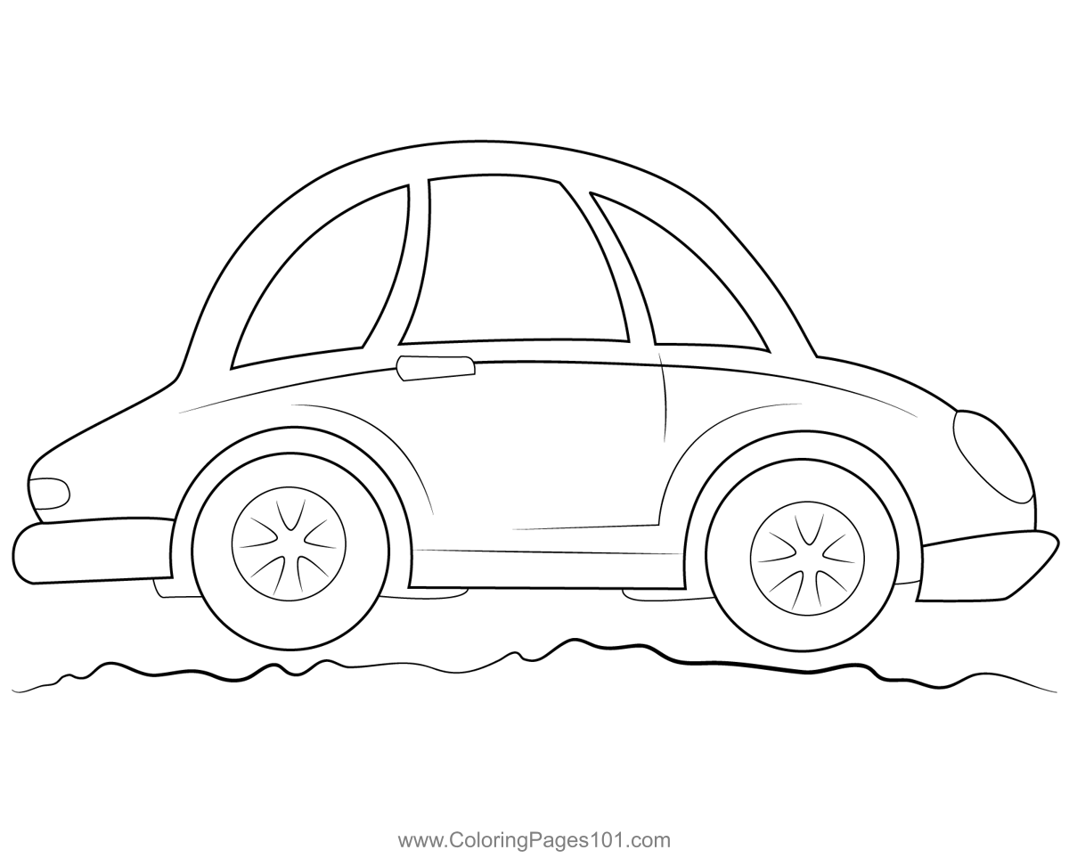 Cartoon Car Coloring Page For Kids Free Cars Printable Coloring Pages 