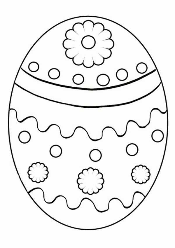 Cartoon Easter Egg Coloring Page Coloring Home