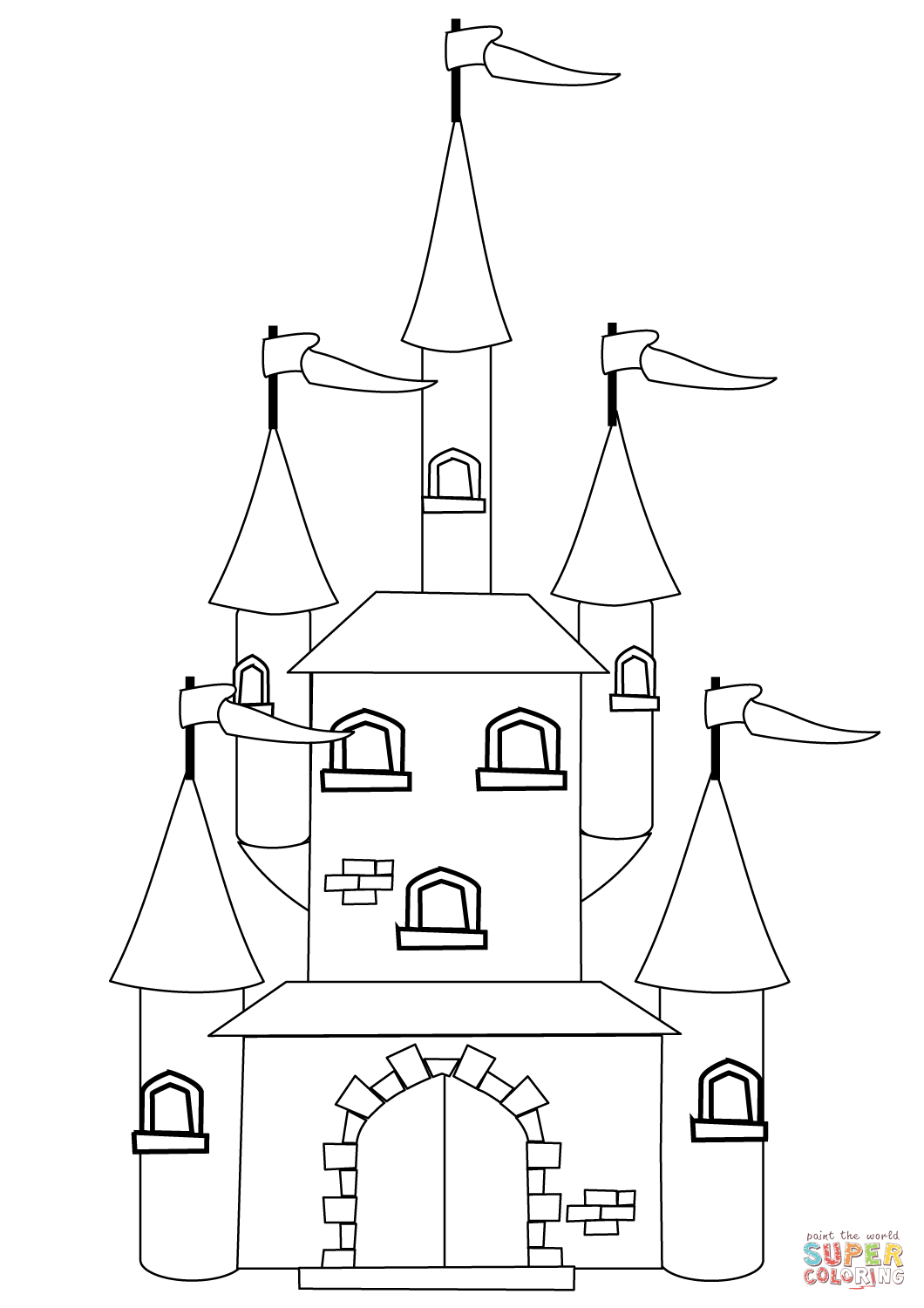 Castle Coloring Sheet Coloring Pages