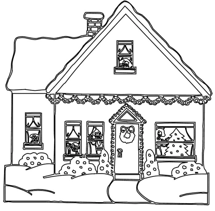 Christmas Coloring Pages Gingerbread House Free Printable Coloring Pages