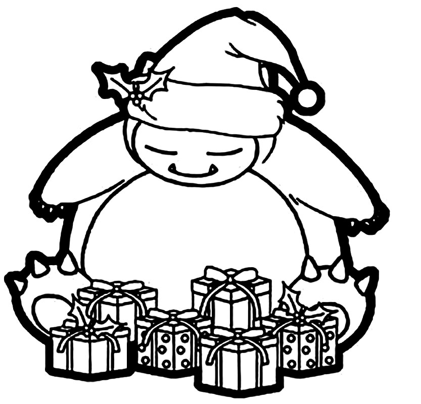 Christmas Snorlax Coloring Page Free Printable Coloring Pages For Kids