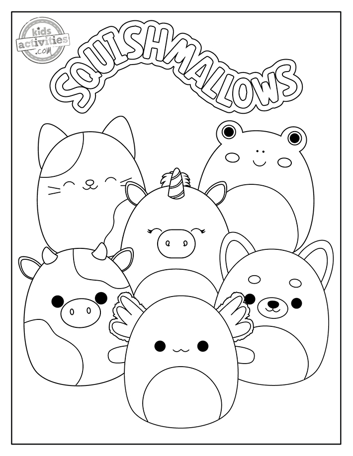 Christmas Squishmallow Coloring Pages Coloring Nation
