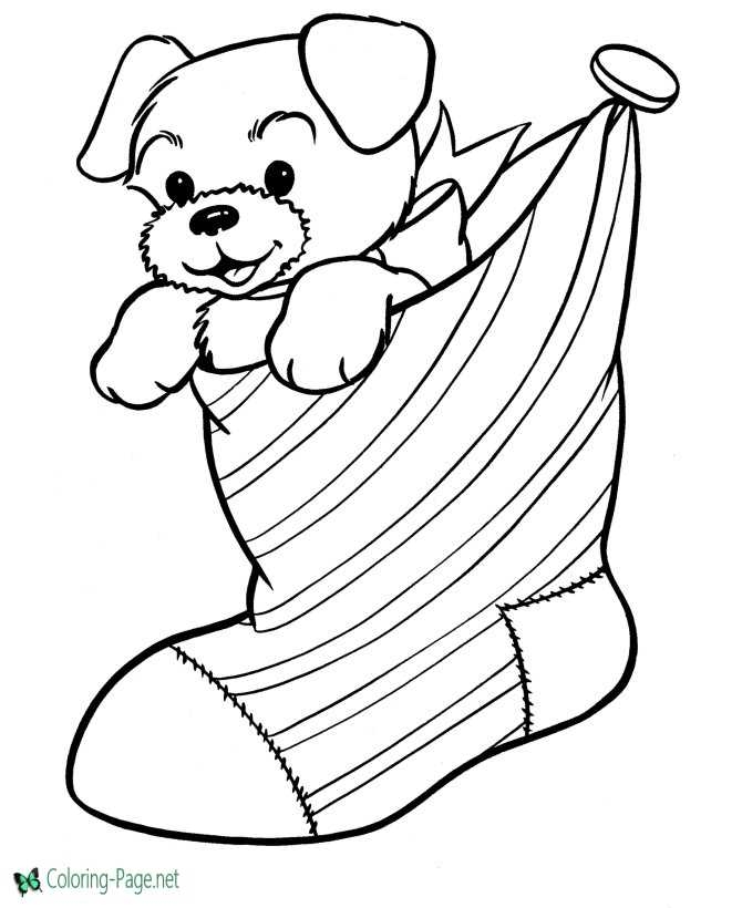 Christmas Stocking Coloring Pages