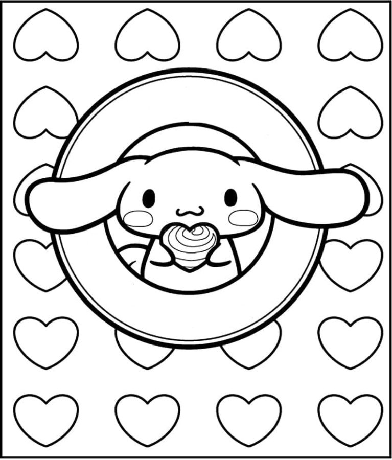 Cinnamoroll With Cake Coloring Page Free Printable Coloring Pages For 