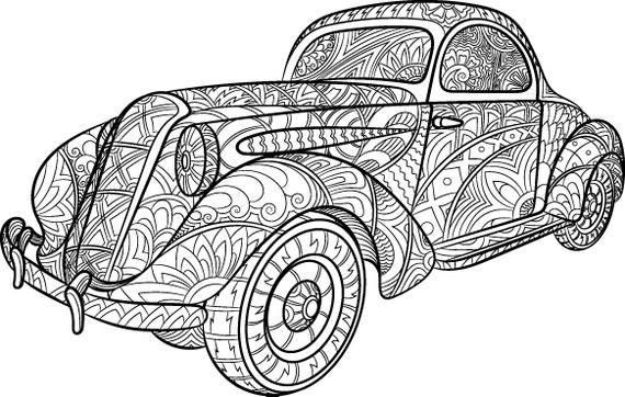 Classic Car Coloring Pages For Adults Coloring Pages
