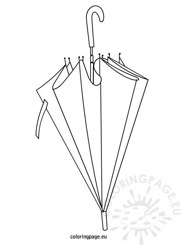 Closed Umbrella Coloring Page Coloring Page