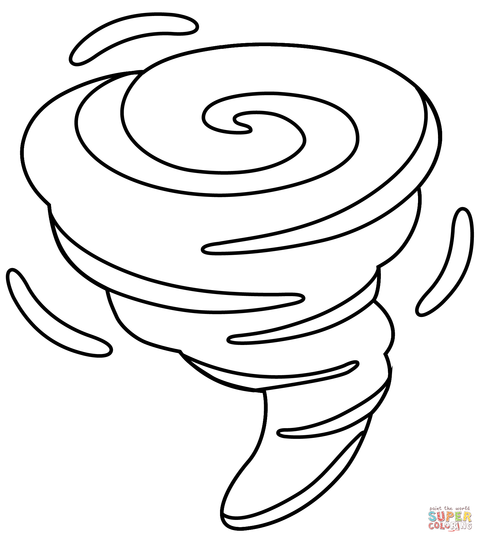 Collection Of Tornado Coloring Page Free Printable