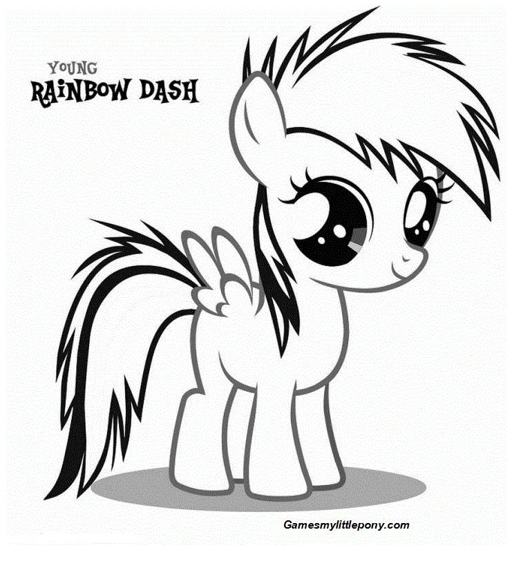 Coloring Book My Little Pony Rainbow Dash Coloring Page My Little 