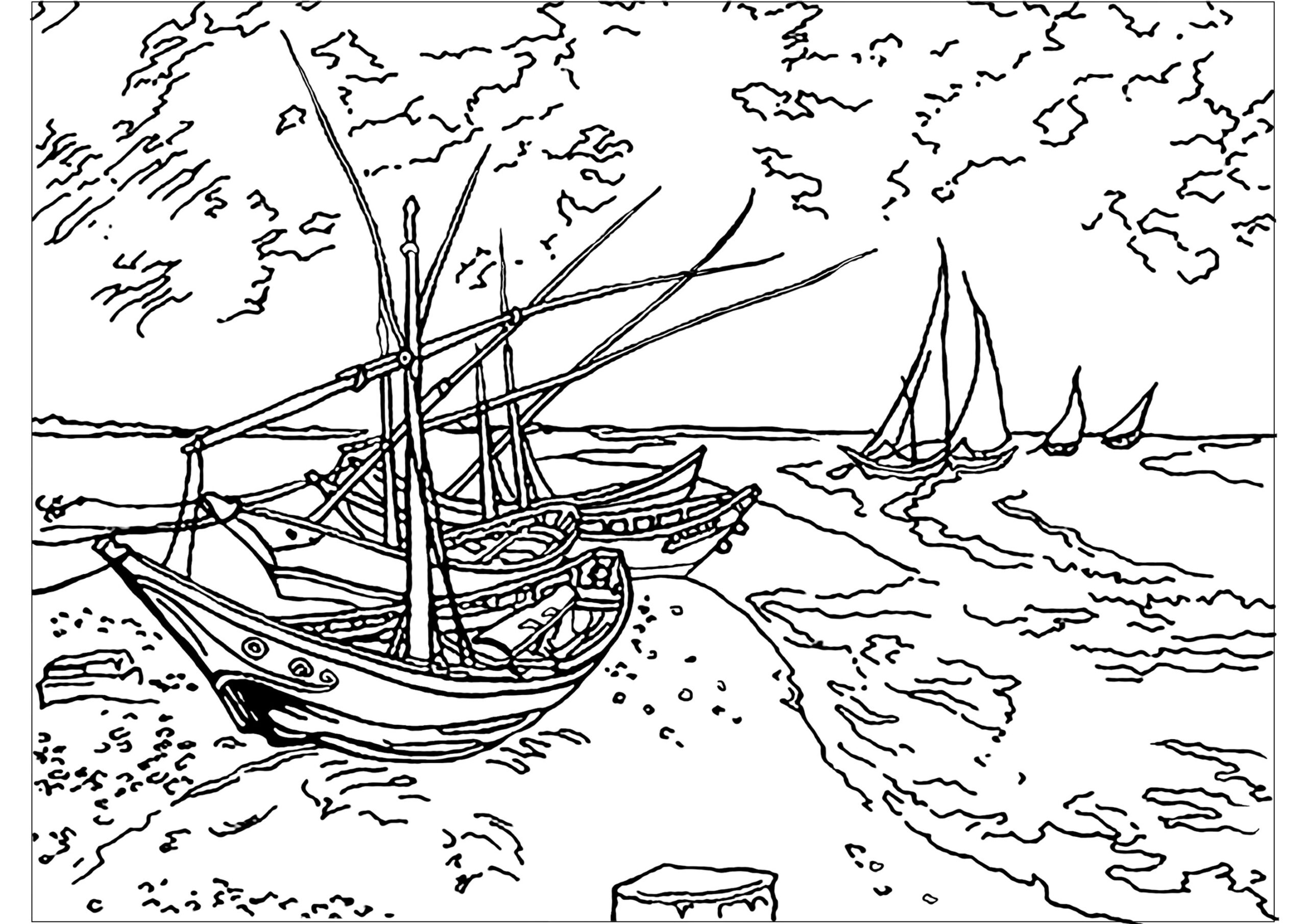 Coloring Of Van Gogh For Children Vincent Van Gogh Coloring Pages For 