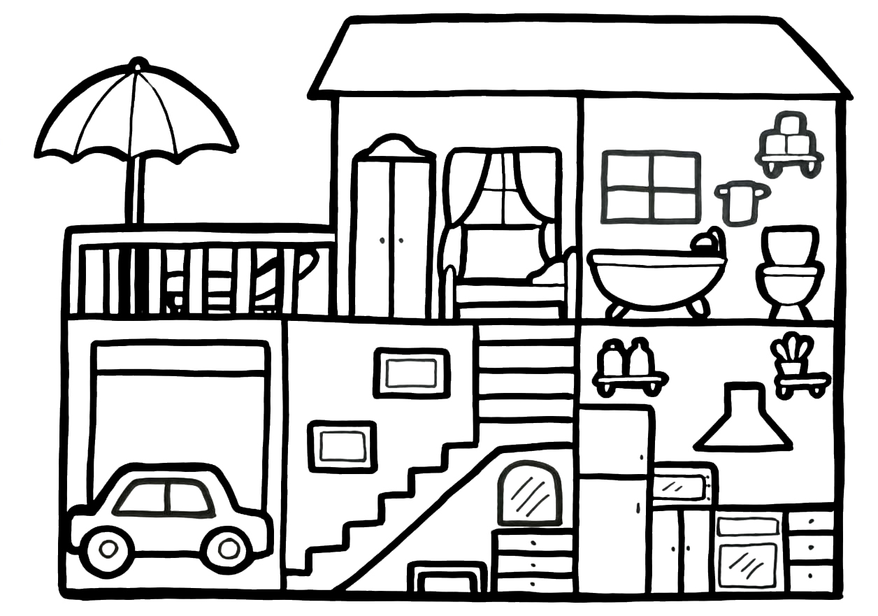 Coloring Page House Coloring Home