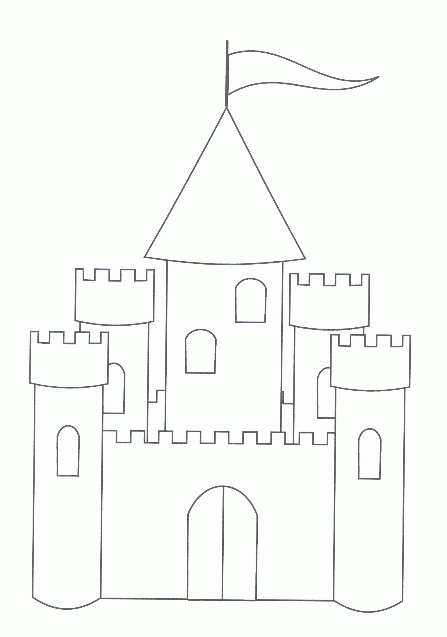 Coloring Page Of Castle Coloring Home