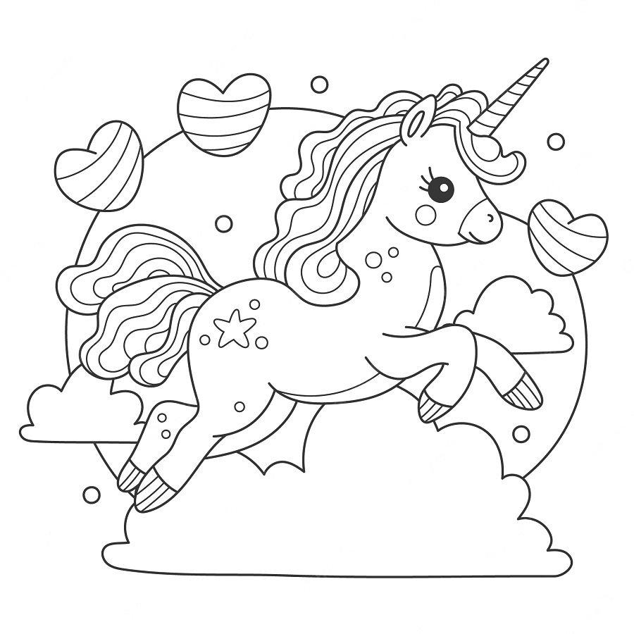Coloring Page Unicorn Coloring Book 6000 Coloring Pages