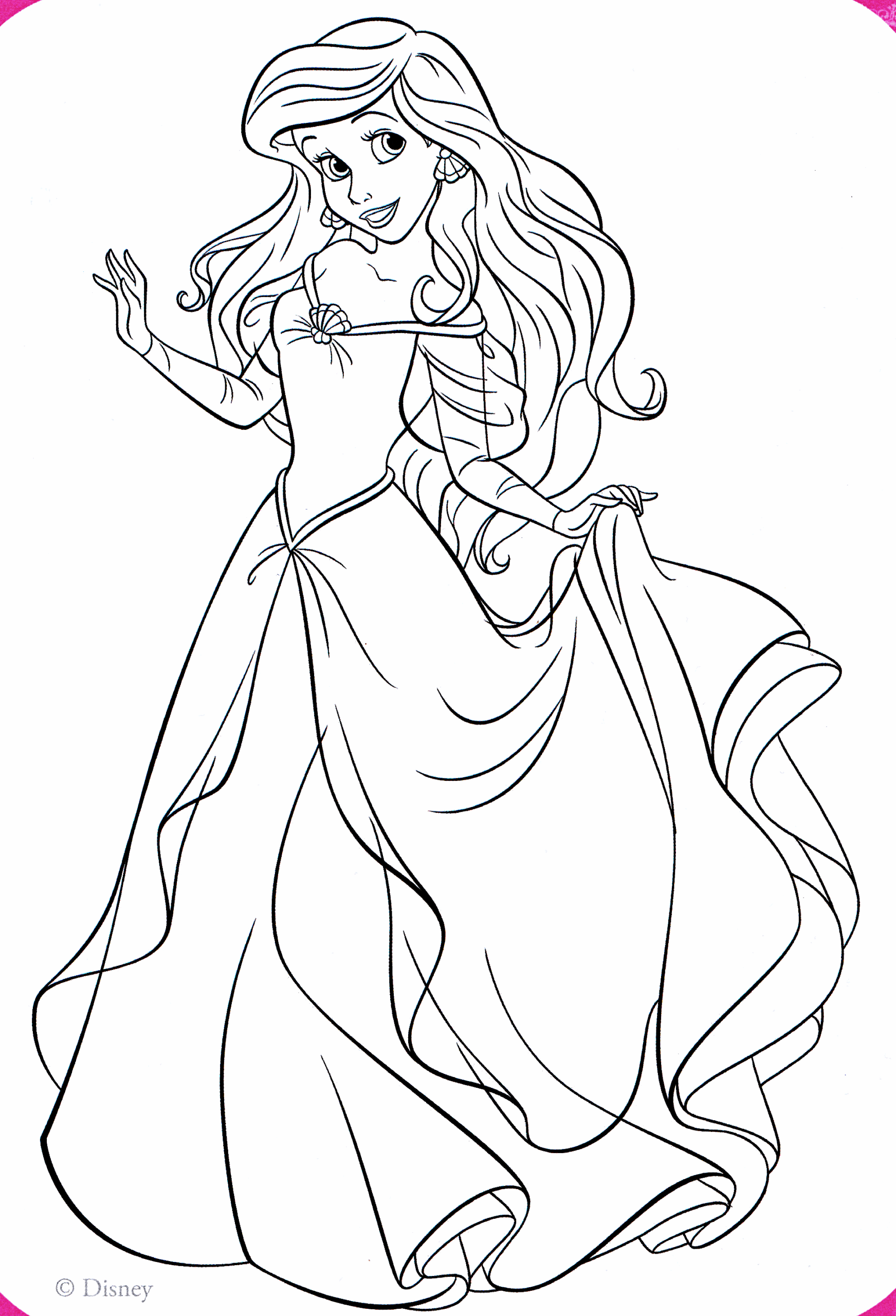 Coloring Pages Of Disney Princess Ariel Mclarenweightliftingenquiry