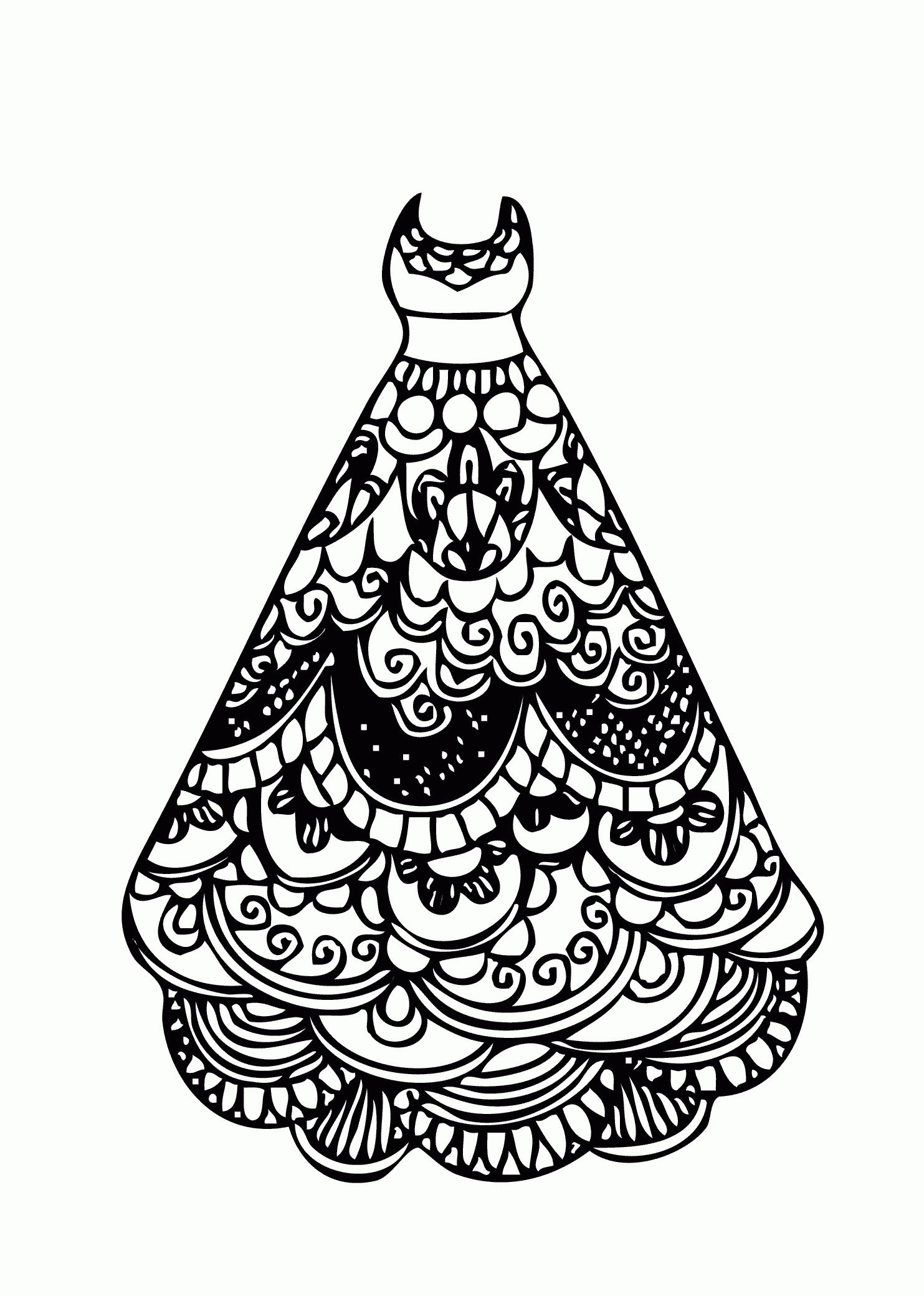 Coloring Pages Of Dresses Coloring Pages