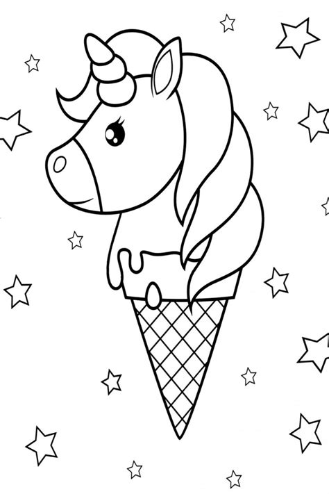 Coloring Pages Unicorn Ice Cream Warehouse Of Ideas