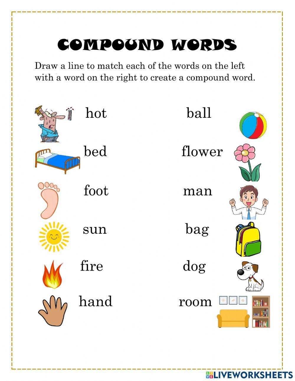 Compound Words Online Exercise For Infants Year 2 Live Worksheets 