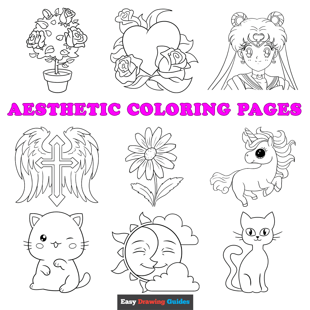 Cool Aesthetic Coloring Pages Aesthetic Coloring Pages