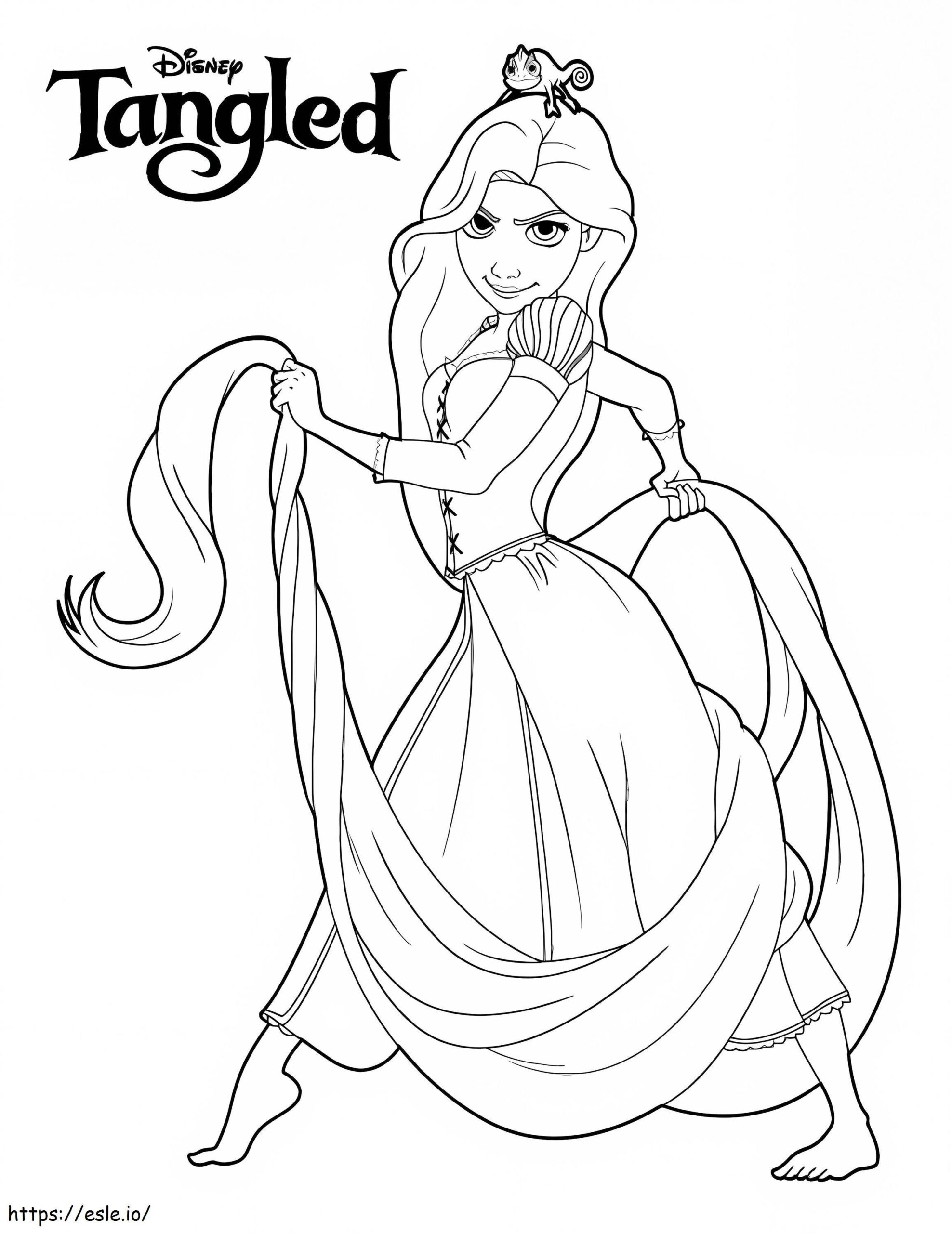 Cool Princess Rapunzel Coloring Page
