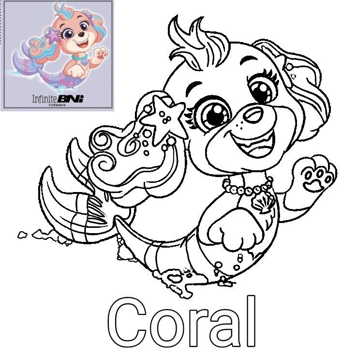 Coral Aqua Pups Mer pup Paw Patrol Coloring Patrulha Canina Desenho