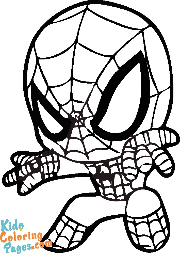 Cute Baby Spiderman Coloring Pages Kids Coloring Pages