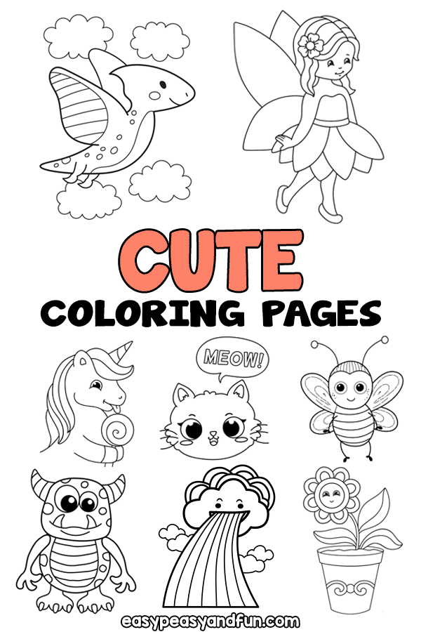 Cute Coloring Pages Free Printable Easy Peasy And Fun