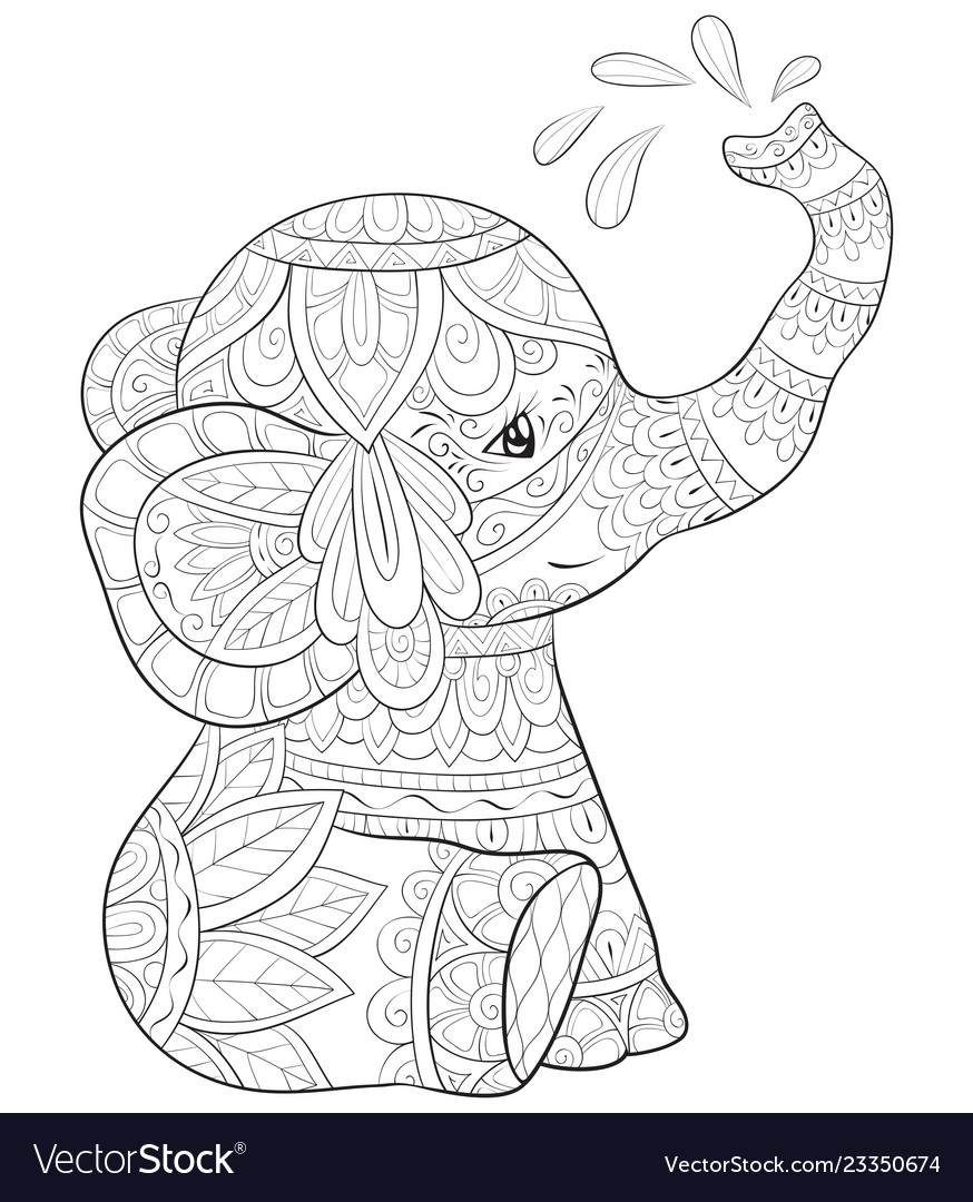 Cute Elephant Coloring Pages Mandala Coloring Pages The Best Porn Website