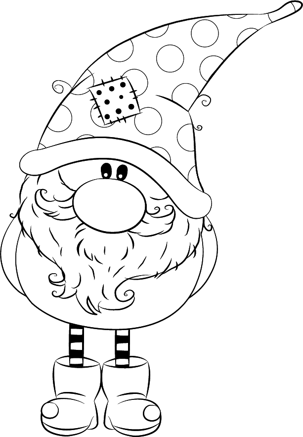 Cute Gnome Coloring Pages Printable Coloring Pages FREE