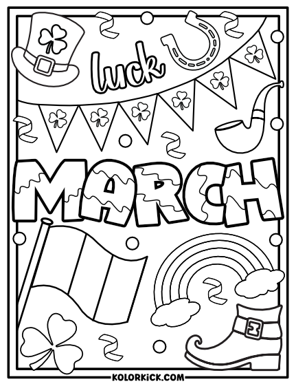 Cute March Coloring Pages 100 Free Printable PDFs 