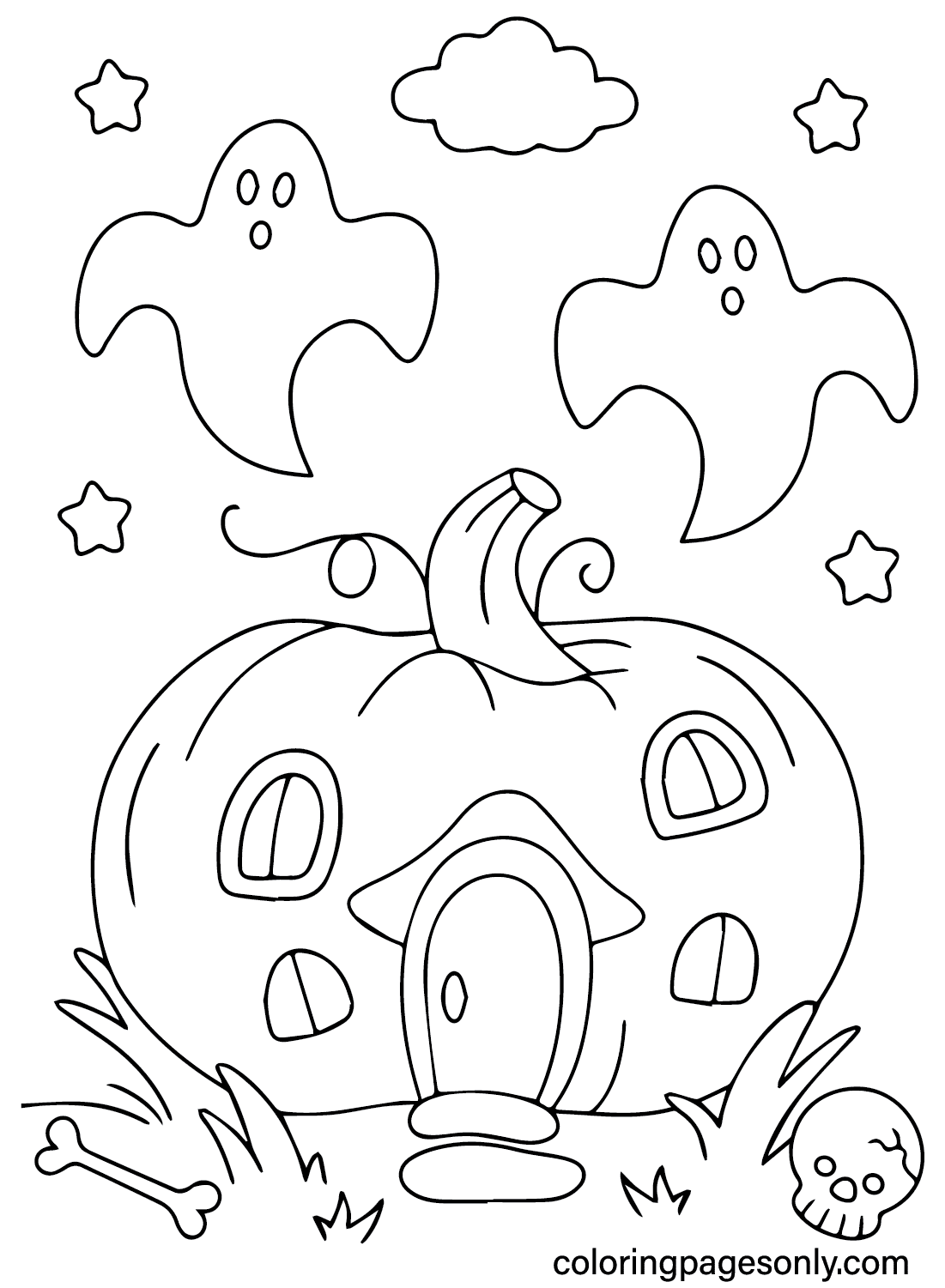 Cute Printable Halloween Coloring Page Free Printable Coloring Pages