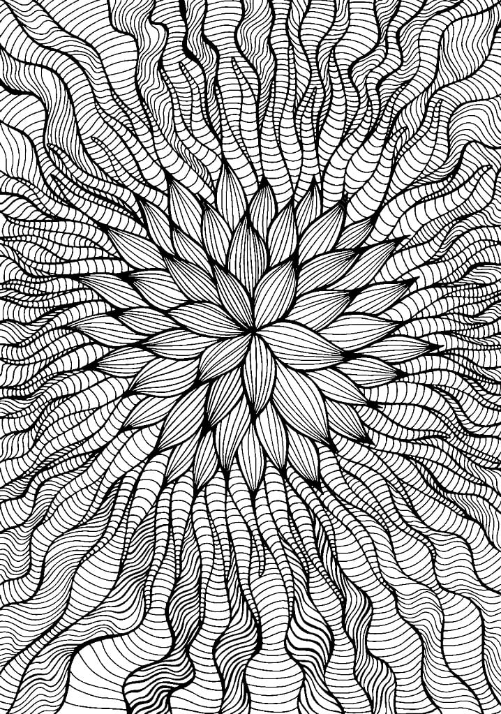 Cute Psychedelic Coloring Page Free Printable Coloring Pages For Kids