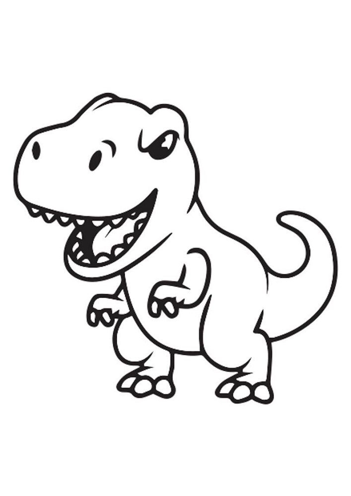 Cute T rex Dinosaur Coloring Pages Coloring Book 