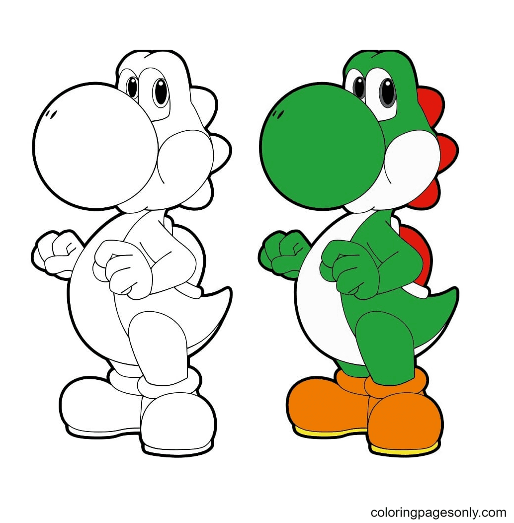 Cute Yoshi Coloring Page Free Printable Coloring Pages