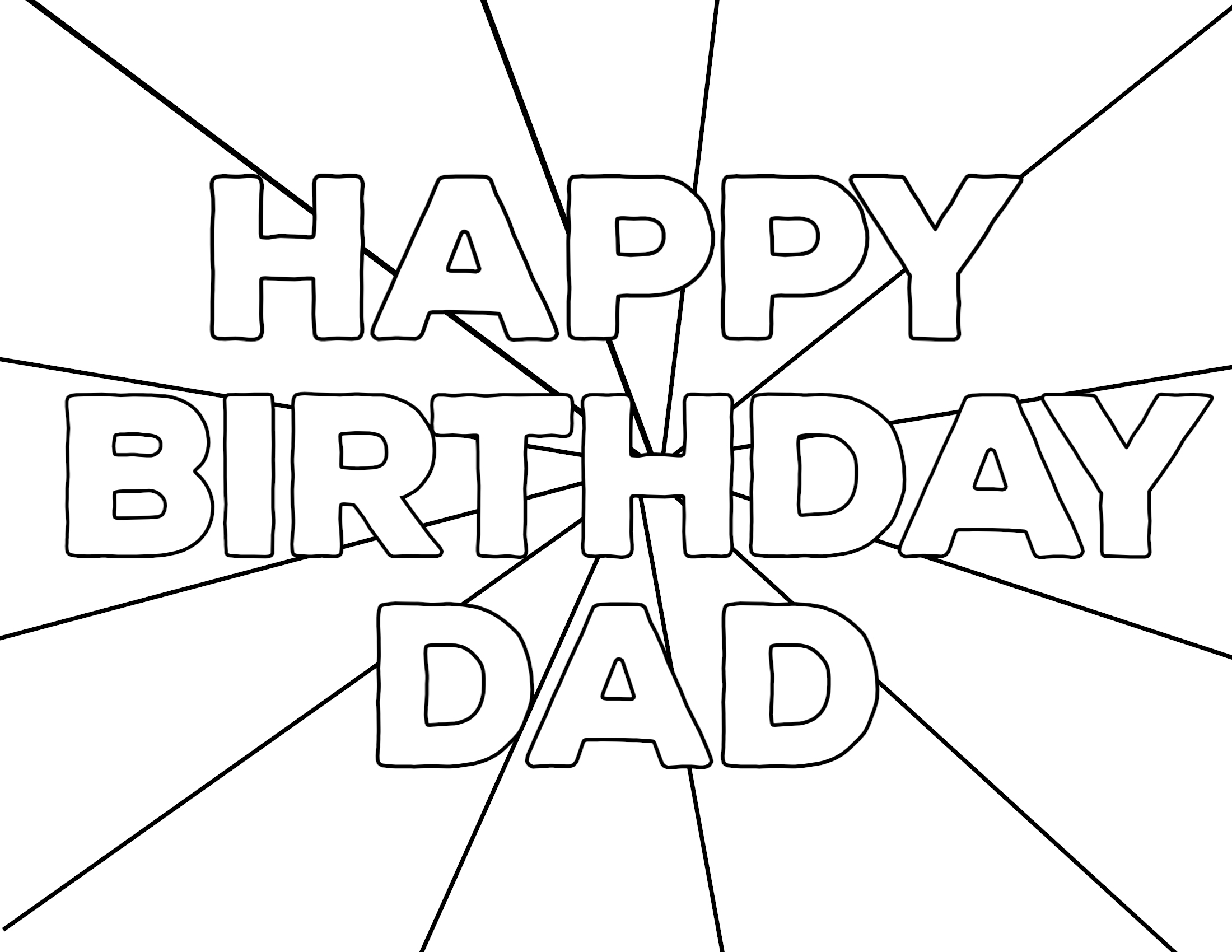 Dad Birthday Coloring Pages Happy Birthday Coloring Pages Coloring 