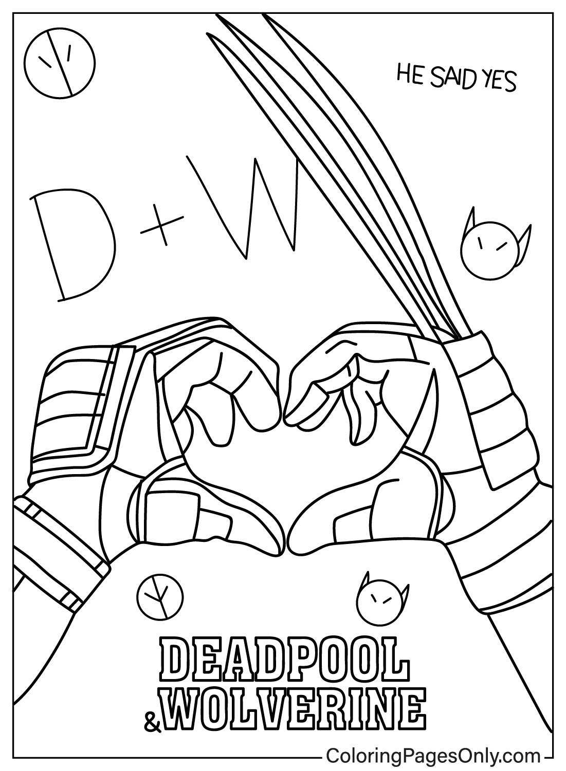 Deadpool And Wolverine Coloring Pages Coloring Nation