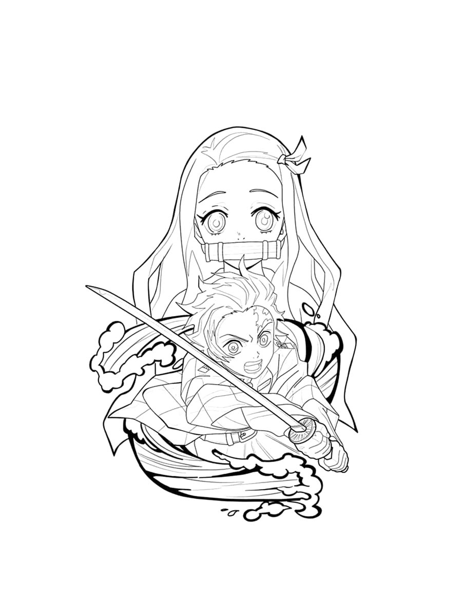 Demon Slayer Coloring Pages