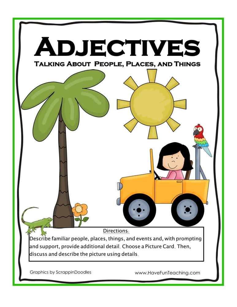 Describing Nouns Adjective Activity Have Fun Teaching