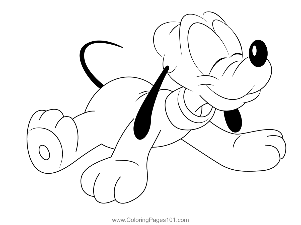 Disney Babies Coloring Page For Kids Free Pluto Printable Coloring 
